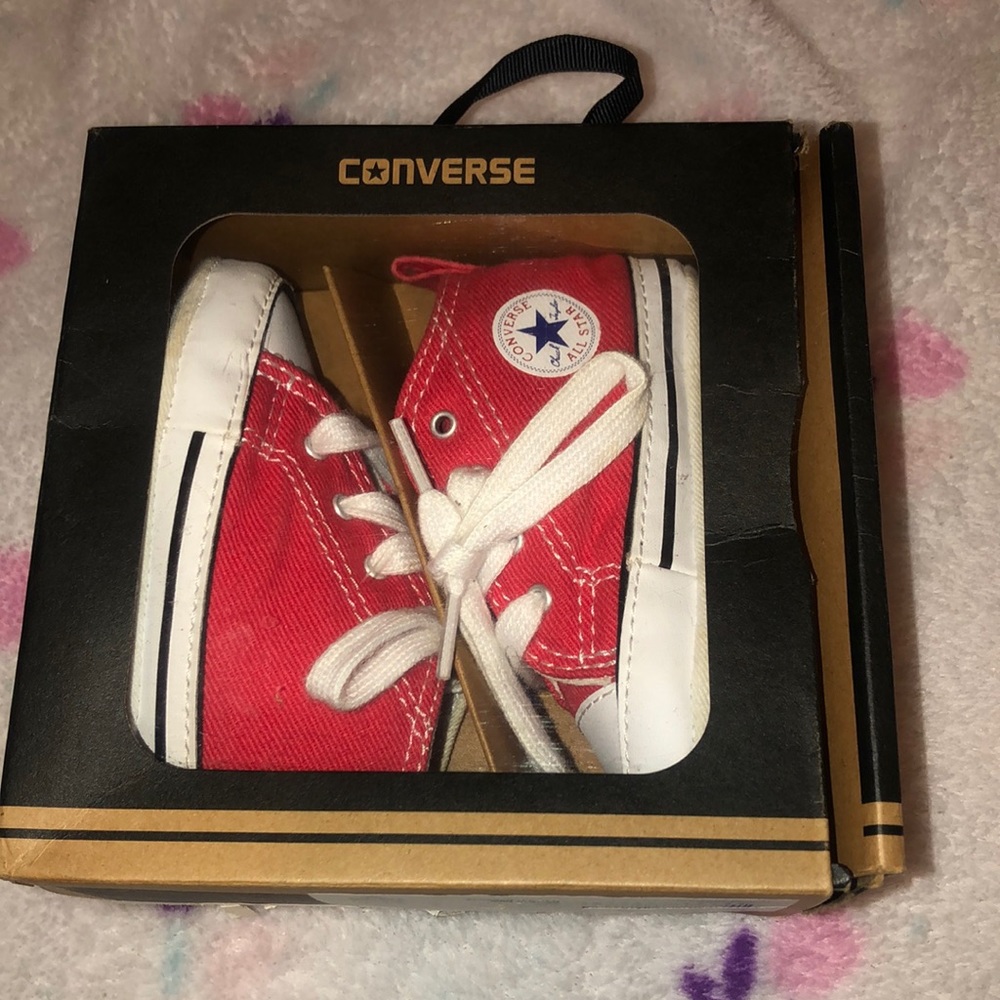 Red Baby Converse Soft Bottom